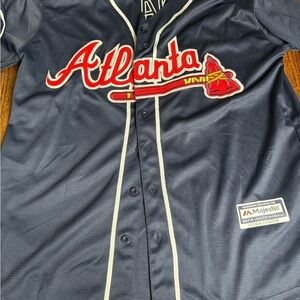 Majestic Atlanta Braves Acuna Jr Jersey L